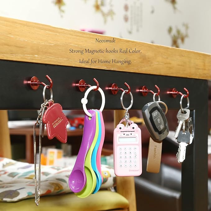 Neosmuk Magnetic Hooks, 30lb Heavy Duty, 12 Pack - Image 2