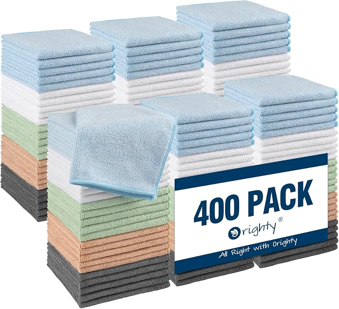 Orighty Microfiber Washcloths 400 Pack, Highly Absorbent and Soft Feel Face by AllRightinOrighty