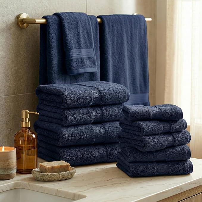 SUPERIOR Egyptian Cotton Ultra Plush & Absorbent, 12 Piece Set - Image 2