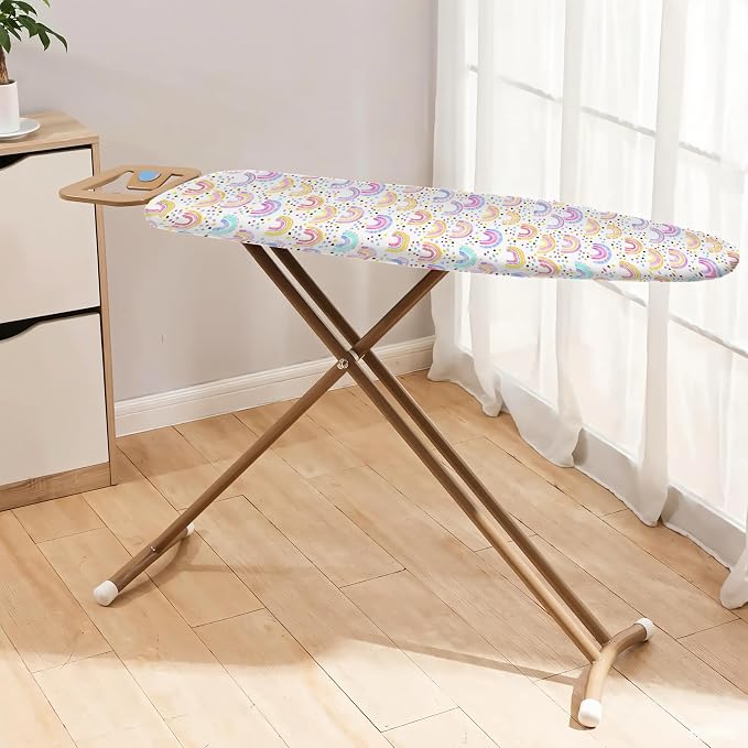 Cute Pink Boho Rainbow Colorful 15"x54" Ironing Board Cover - Image 3