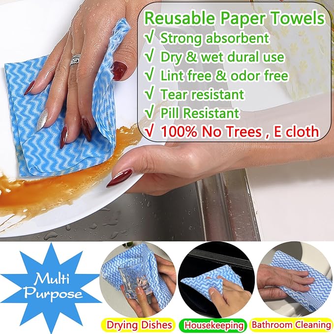 Reusable Paper Towels Washable, 60 Ct/Roll - Image 3