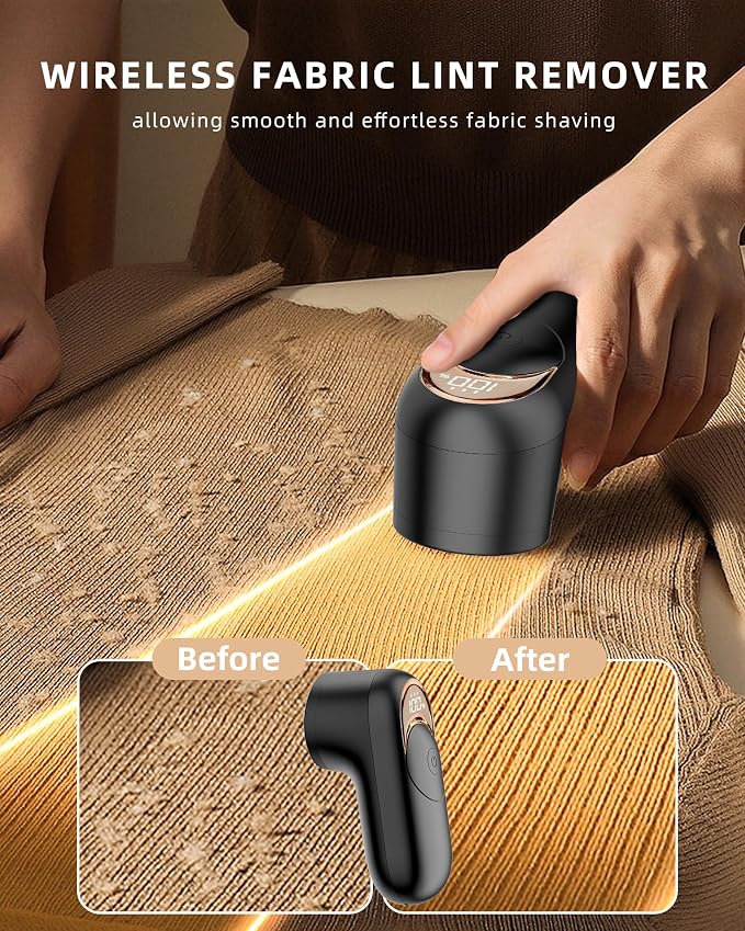 Fabric Shaver Lint Remover for Clothes, Portable Sweater Defuzzer | Rechargeable - Image 2