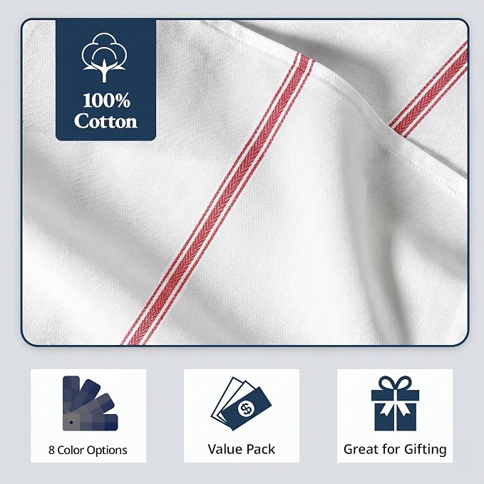 LANE LINEN Kitchen Hand Towels 100% Cotton Absorbent Lint-Free 6 Pack - Image 6