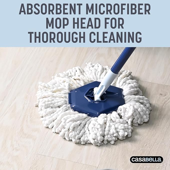 Casabella Spin Mop System with Extra Mop Head Refill - Image 8
