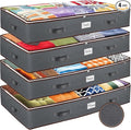 ZOBER Under Bed Storage Bags, Underbed Storage Containers, 90L 4-Pack | by ZOBER