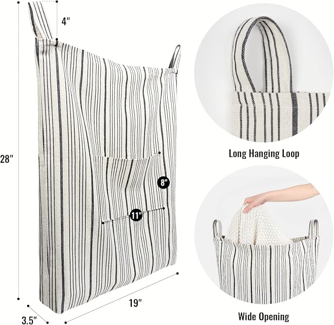 AELS Farmhouse Hanging Laundry Hamper - Image 4