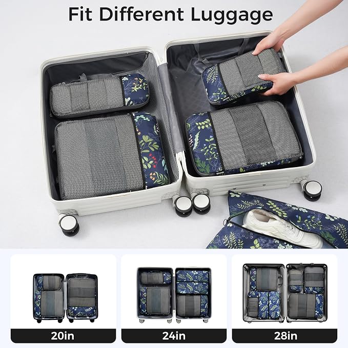 BAGAIL 4 Set/6 Set/8 Set Compression Packing Cubes Travel Accessories - Image 6