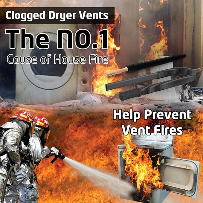 PetOde 2Pcs Dryer Vent Cleaner Kit Universal Vacuum Hose Attachment & Brush | - Image 7