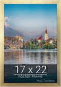 wallsthatspeak 17x22 Gold Picture Frame for Puzzles Posters Photos or Artwork