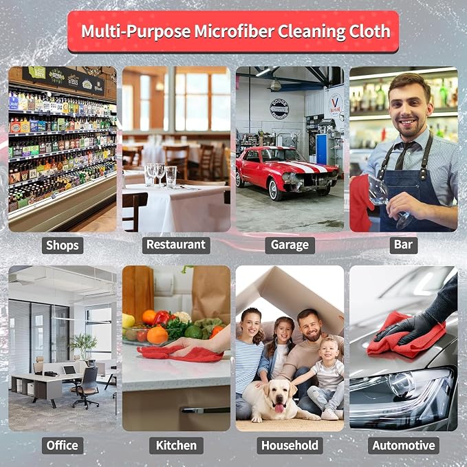 Microfiber Cleaning Cloth, 150 Pack Cleaning Rags Microfiber Towel Bulk - Image 7