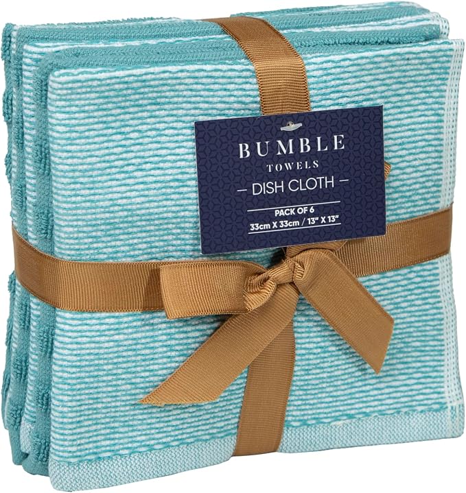 Bumble Premium Dish Cloths 13"x13" | 100% Natural Ring Spun Cotton | 400 GSM | - Image 7
