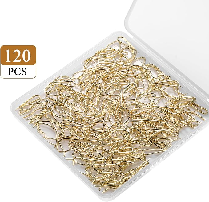 Shappy 120 Pcs Metal Drapery Hooks Pinch Pleat - Image 3