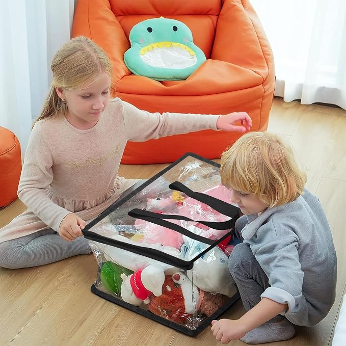 3 Pack Clear Clothes Storage Bags - Image 4