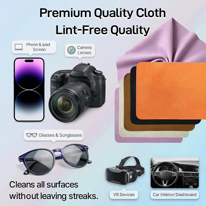 10 Pack Microfiber Cleaning Cloths, Premium 110D Scratch-Free & Lint-Free Clean - Image 4