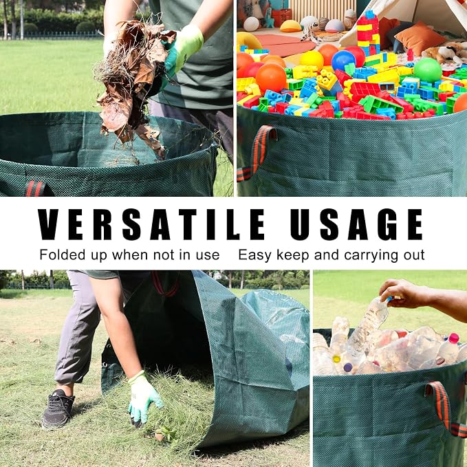 132 Gallon 3 Pack Reusable Lawn Bags - Image 5