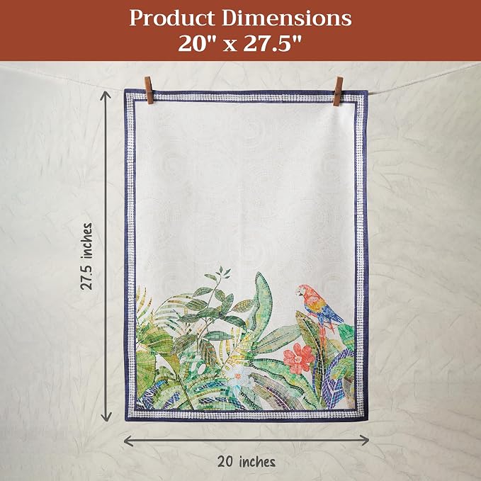 Maison d' Hermine Kitchen Towels Set of 3 100% Combed Cotton 27.50"x20" - Image 5