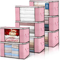 90L Large Storage Bags, 8 Pack Clothes Storage Bins Closet Organizers | by BuddingJoy-BuildaJoyfulLifeforYou