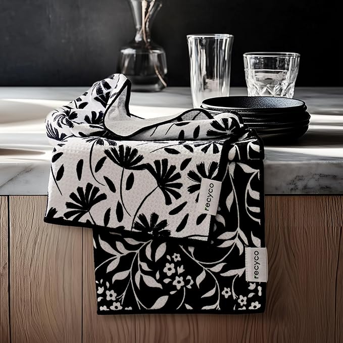 RECYCO Waffle Kitchen Towel Set of 2 by RECYCOHOMECOLLECTION