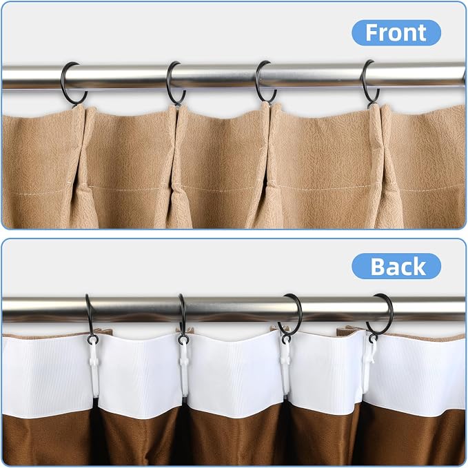 Curtain Rings with Eyelets, 48 Pack Metal Drapery Rings - Image 5