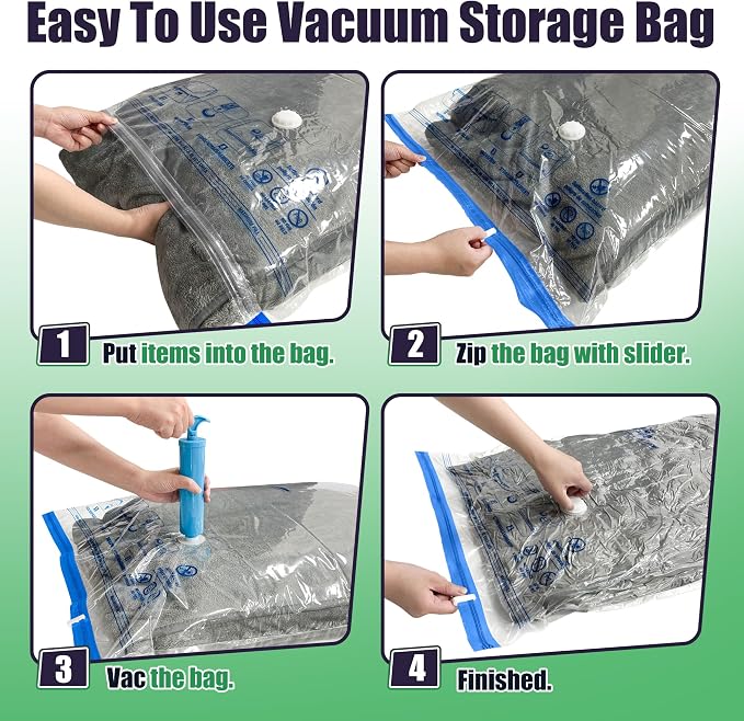 15 Jumbo Vacuum Storage Bags for Bedding, Vacuum Seal Bags for Clothing | Extra - Image 4