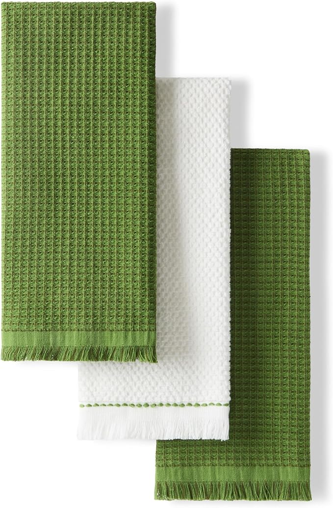 KitchenAid Gourmet Series Gridlines Kitchen Towels 3-Pack Set, 100% Cotton by KitchenAid