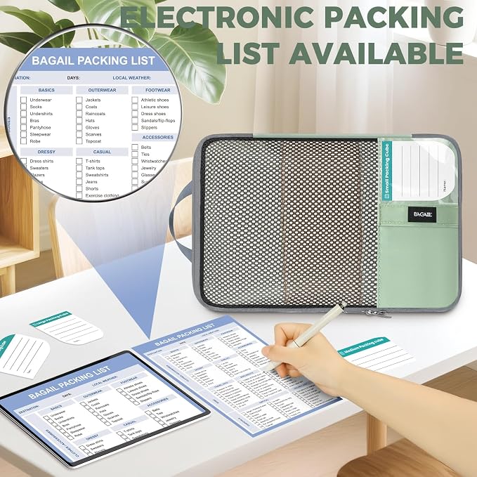 BAGAIL 4 Set/6 Set/8 Set Compression Packing Cubes Travel Accessories - Image 4
