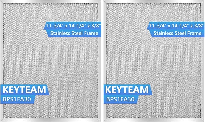 Stove Hood Vent Filter 11-3/4" x 14-1/4" BPS1FA30 - Compatible with NuTone Allure & Broan Range Hood Filter Replacement 99010299 - Fits QS1 QS2 30" Hoods(Aluminum Frame: 2-Pack)