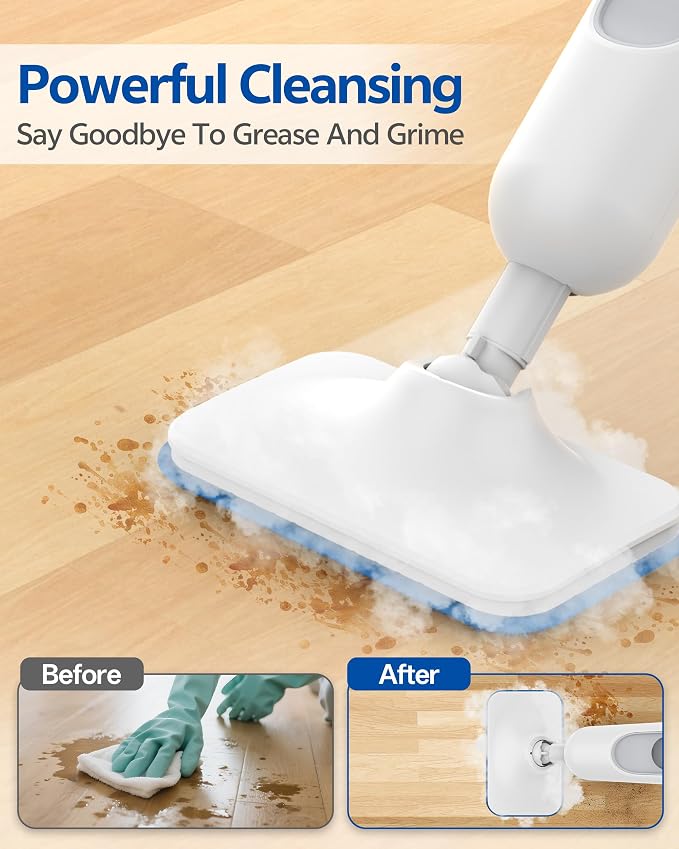 Steam Mop, 12-in-1 Handheld Steam Cleaner, Powerful Detachable Steam Mop - Image 4