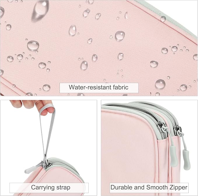 FYY Electronic Organizer, Travel Tech Pouch Bag, Cable Organizer Light Pink | - Image 4