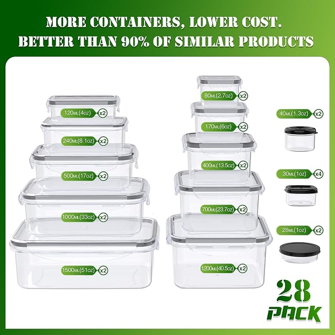 56 PCS Food Storage Containers - Image 2