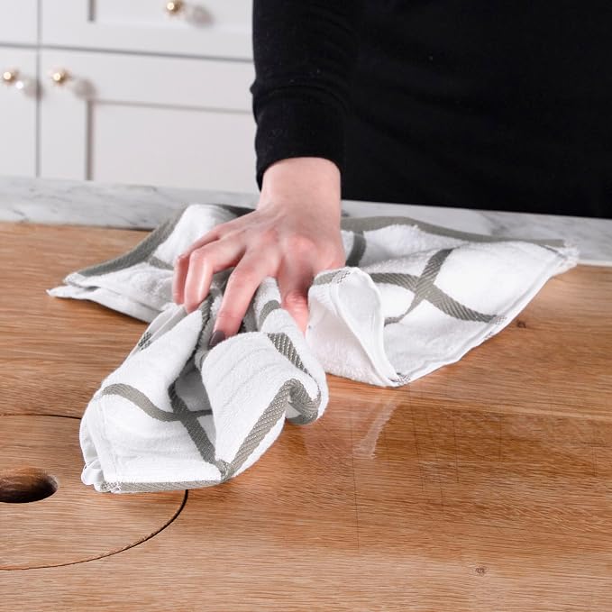 All-Clad Solid & Coordinate Kitchen Towels: Highly Absorbent, Super Soft Long - Image 3