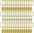 42 Pack Curtain Rings with Clips 1.26" Interior Diameter, Metal Drapery Ring by LULARINE