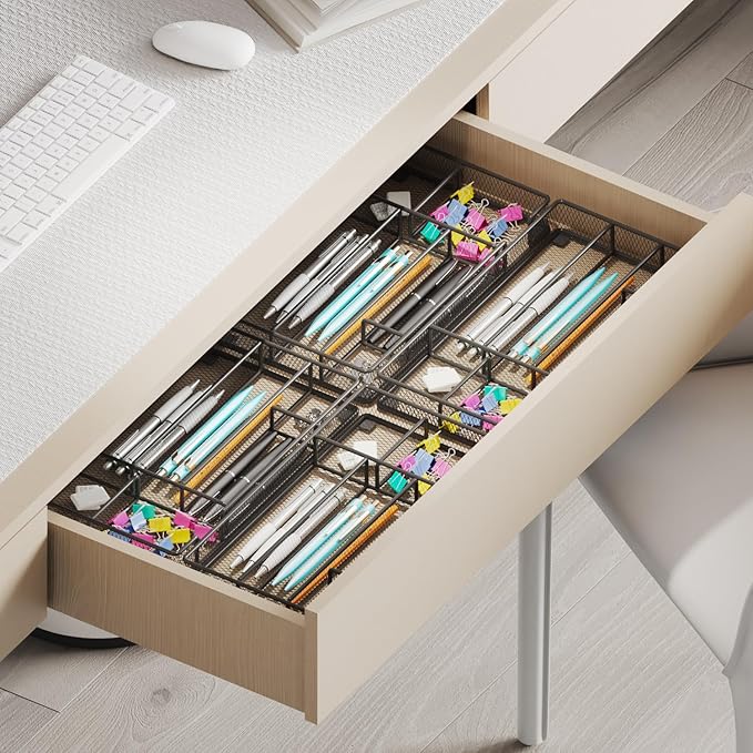 Desk Drawer Organizer Tray, Office Drawer Organizer, Workspace Organizers - Image 3
