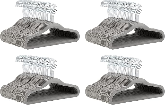 Amazon Basics Kids Velvet, Non-Slip Clothes Hangers by AmazonBasics