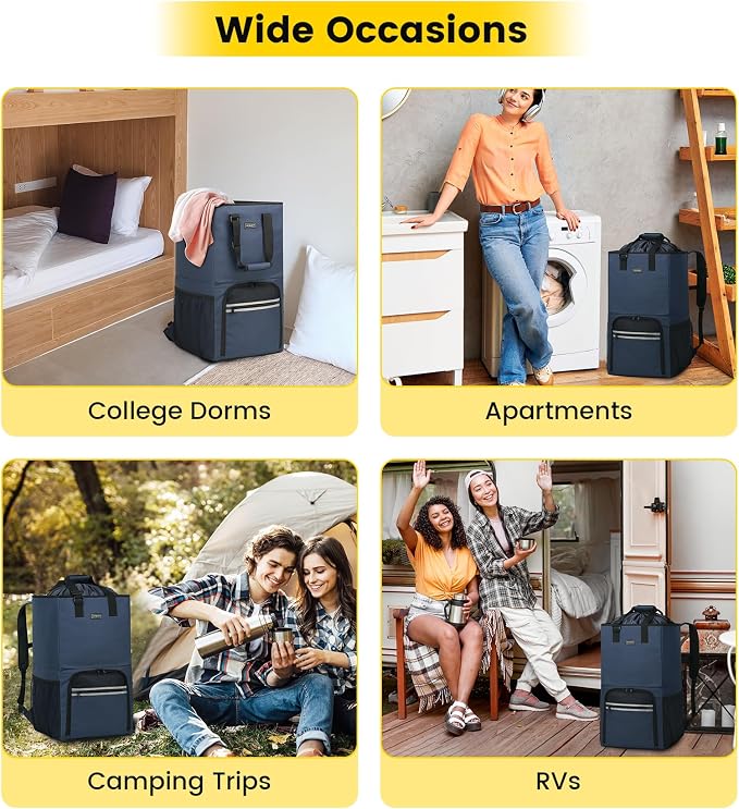 Vorspack Laundry Backpack with Shoulder Straps, Extra Large Hamper, Structured - Image 7