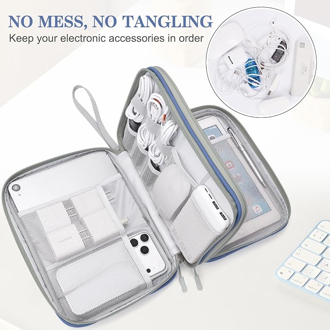 FYY Electronic Organizer, Travel Tech Pouch Bag, Extra Large, Waterproof - Image 5