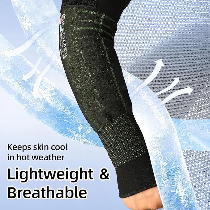 Schwer PRO-SKIN ANSI A9 Cut Resistant Arm Sleeves for Men & Women, Puncture Resistant Arm Protectors for High Risk Work