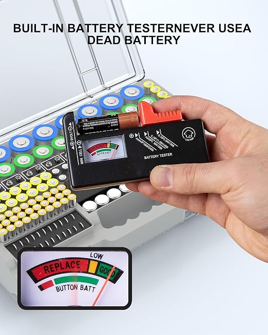 Narotood Battery Organizer Storage Holder Box Case - Image 5