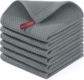 Homaxy 100% Cotton Waffle Weave Kitchen Dish Cloths 6-Pack, Ultra Soft by Homaxy