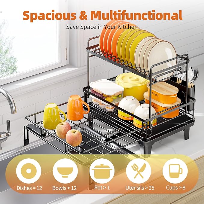 Urackify Expandable Sink Dish Drying Rack - Image 2