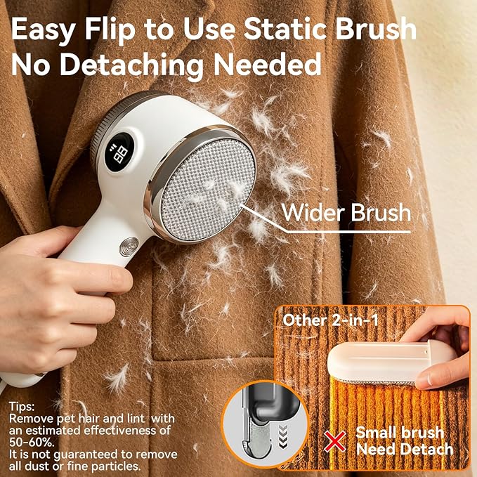 Cordless Rechargeable 2-in-1 Fabric Shaver & Lint Remover - Image 3