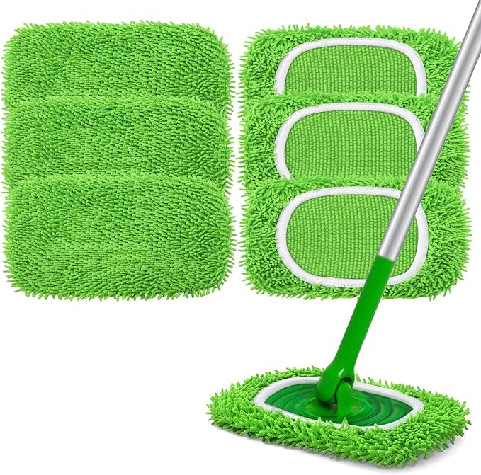 Reusable Microfiber Chenille Mop Pads by ABetterChoiceforYourHome