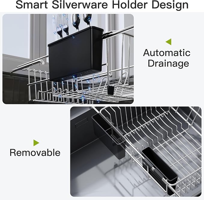 JASIWAY Dish Drying Rack in Sink, Dish Drainer - Image 9