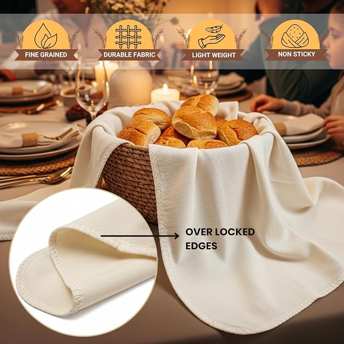 WHITEWRAP Flour Sack Towels for Bread Dough Proofing – Unbleached, Thick - Image 5
