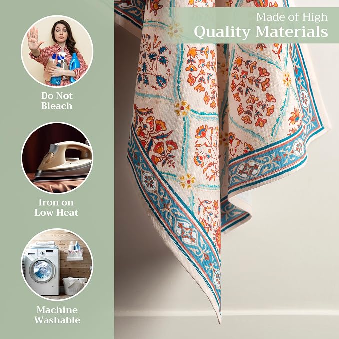 Maison d' Hermine Kitchen Towels Set of 3 Reusable 100% Cotton 27.50" x 20" - Image 3