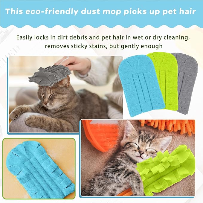 Zubebe 6 Pcs Reusable Duster Refills Fleece - Image 4