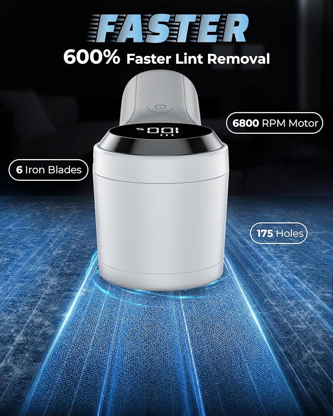 FrSara Fabric Shaver, Rechargeable Lint Remover, 3-Speed Electic Lint Shaver - Image 6