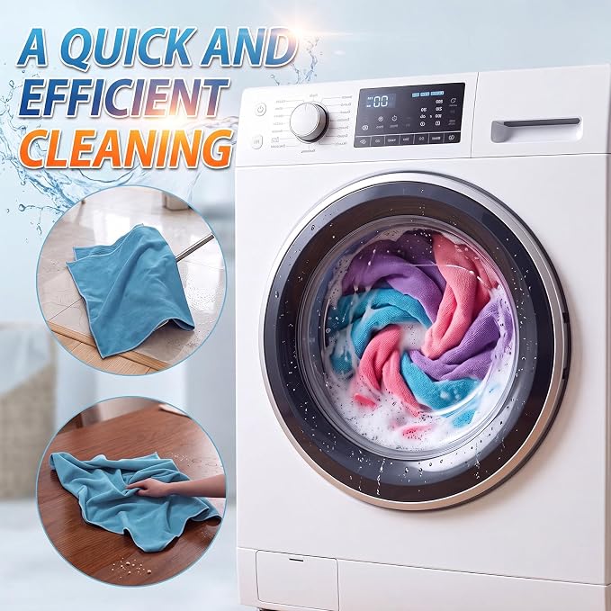 Nuanchu 20 Pieces Extra Large Microfiber Cleaning Cloth Rags Towels Bulk 20 x - Image 4