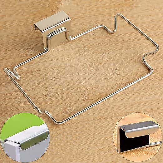 2 Pcs Large Stainless Steel Trash Bag Holder - Image 4