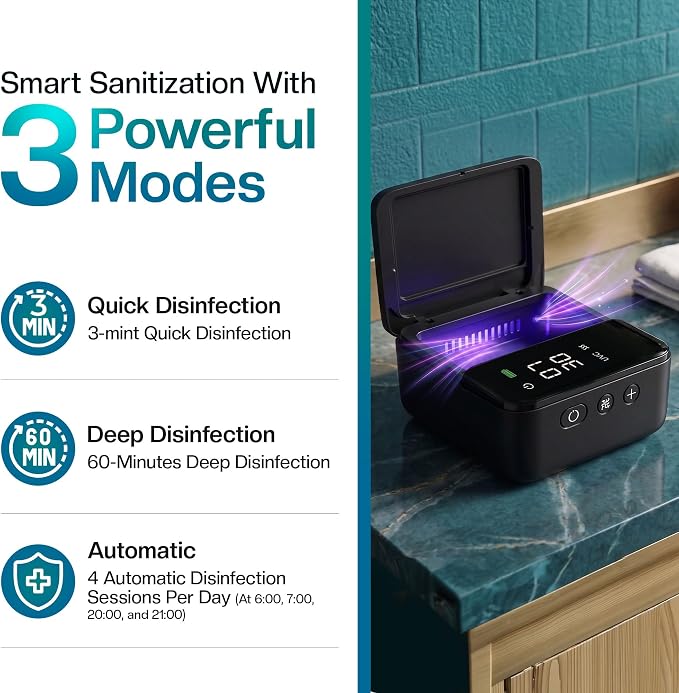 Jetfresh UV Toothbrush Sanitizer Holder & Cleaner - Image 4